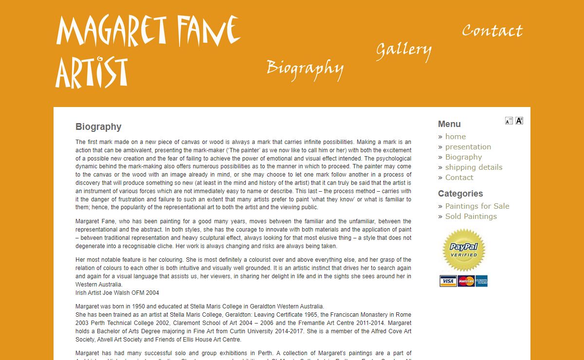 Margaret Fane – Artist