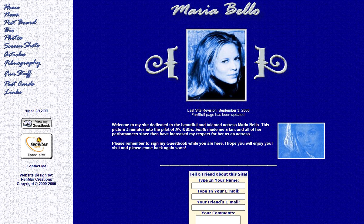 Maria Bello - A Fan Tribute Site