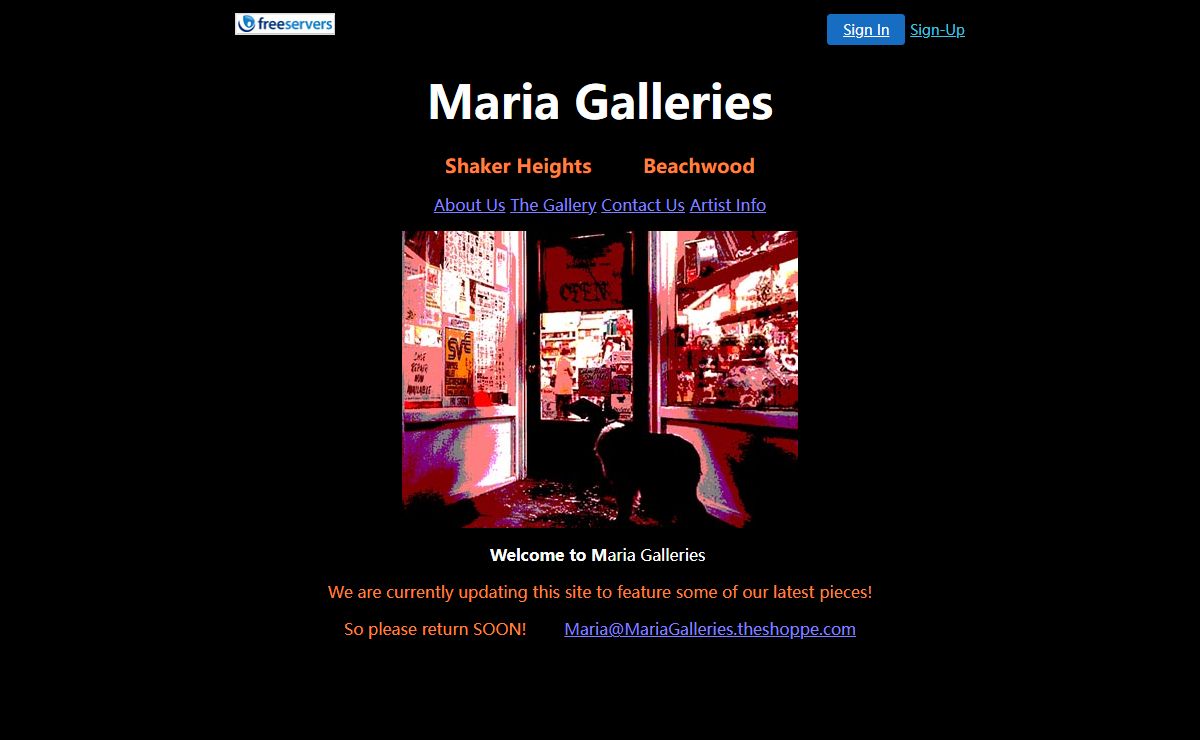 Welcome to Maria Galleries!