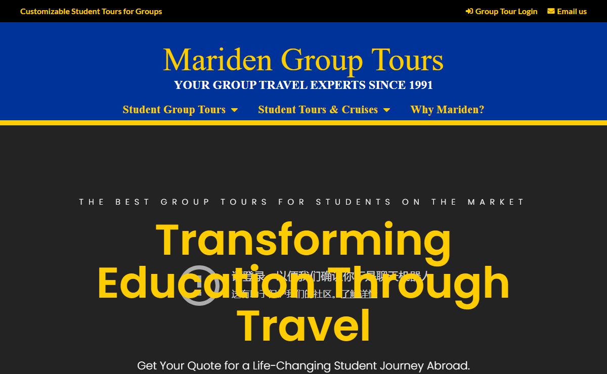 Mariden Group Tours - 30+ Years of Travel Expertise