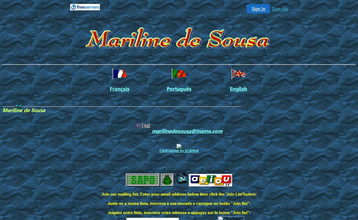 Mariline De Sousa Homepage