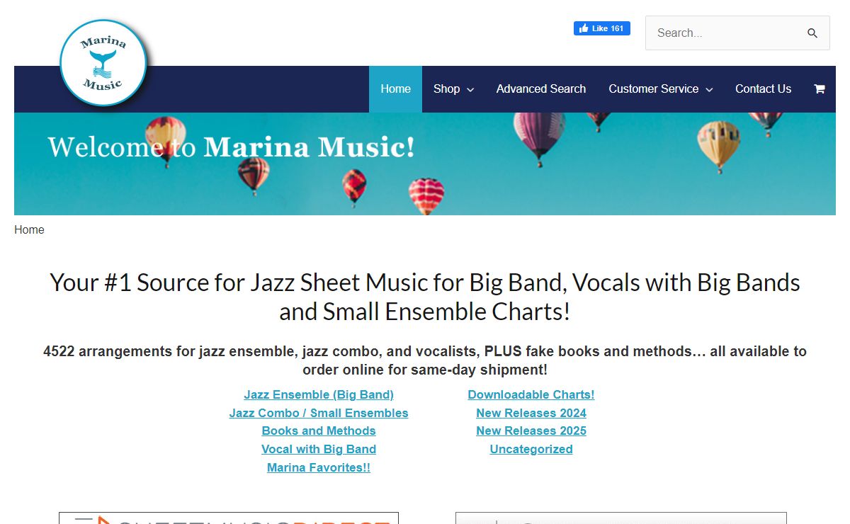 Marina Music - Jazz Sheet Music, Vocal Ensembles, Books and Methods for Jazz Band and Jazz education