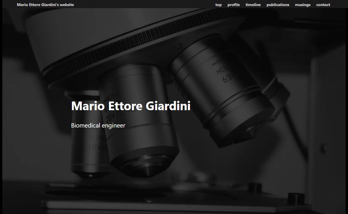 Mario Ettore Giardini, biomedical engineer