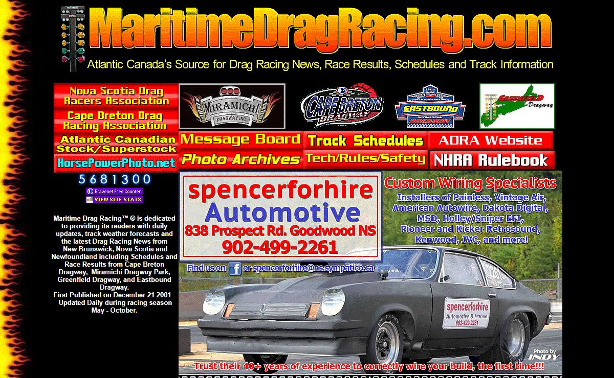 MaritimeDragRacing.com - Atlantic Canada's source for Drag Racing News, Schedules, Results and Track Info.