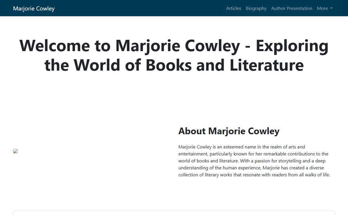Marjorie Cowley - Arts & Entertainment - Books and Literature