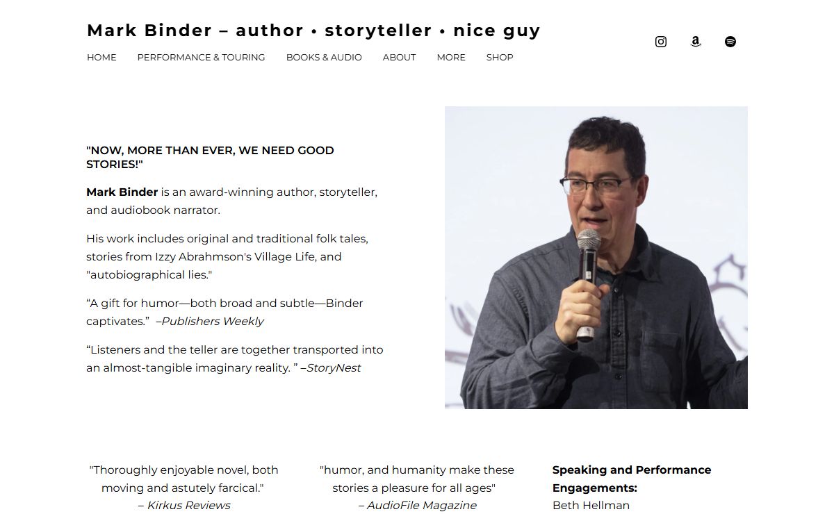 Mark Binder – author • storyteller • nice guy