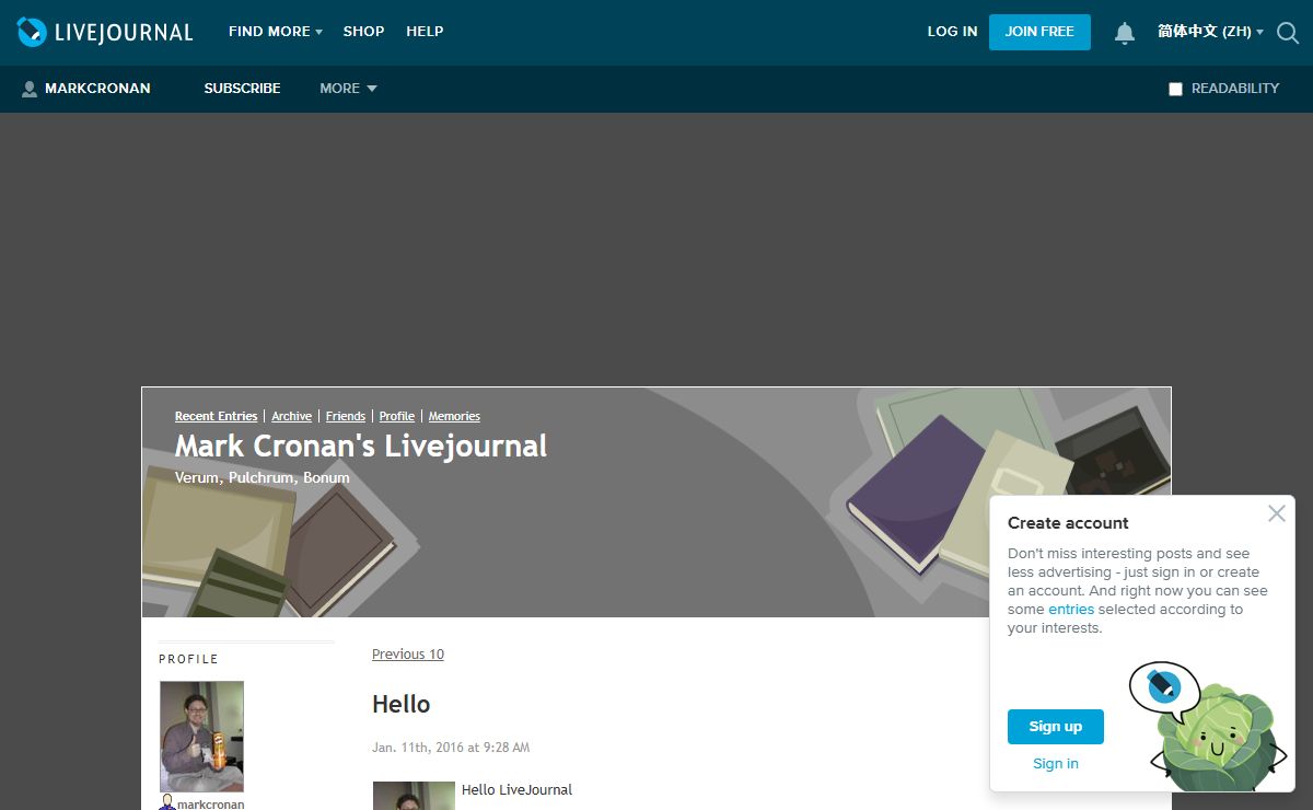 Mark Cronan's Livejournal — LiveJournal