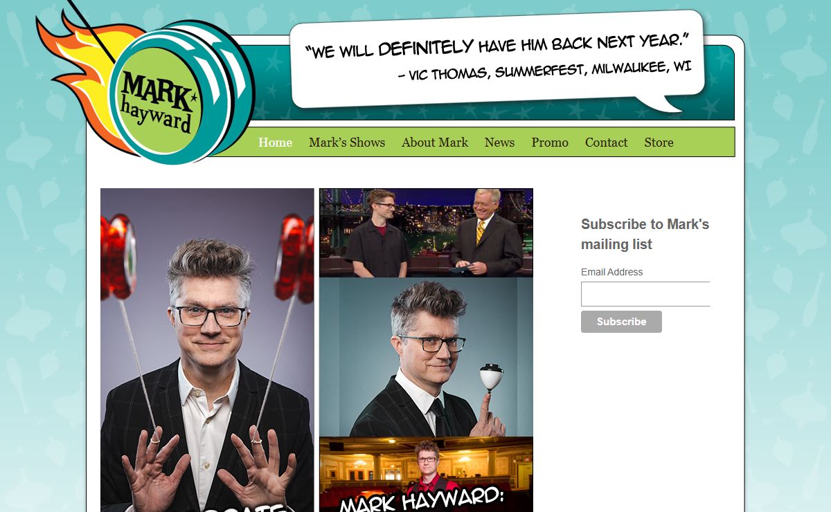 Mark Hayward: Presenter, Yo-Yoer, Cool Guy!