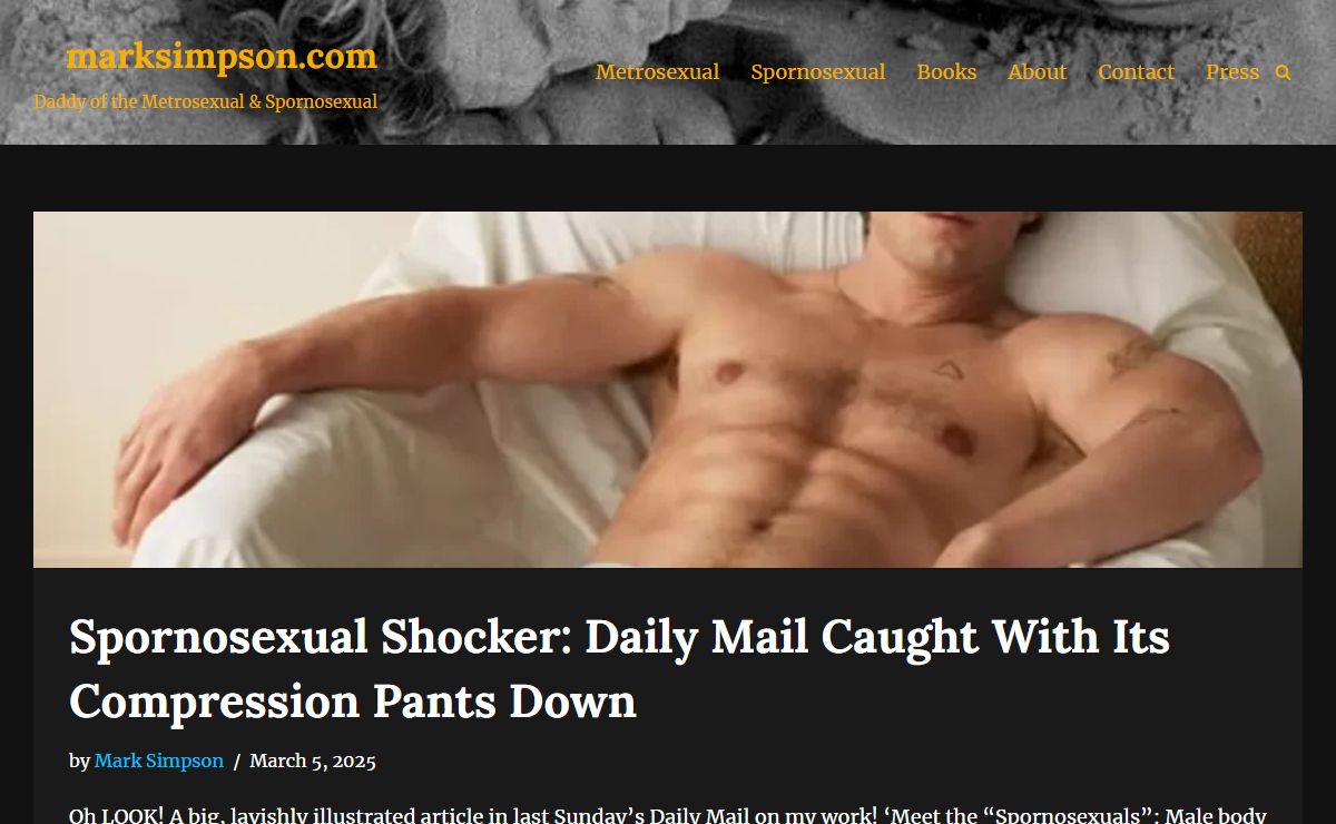 marksimpson.com Mark Simpson | Daddy of the Metrosexual & Spornosexual