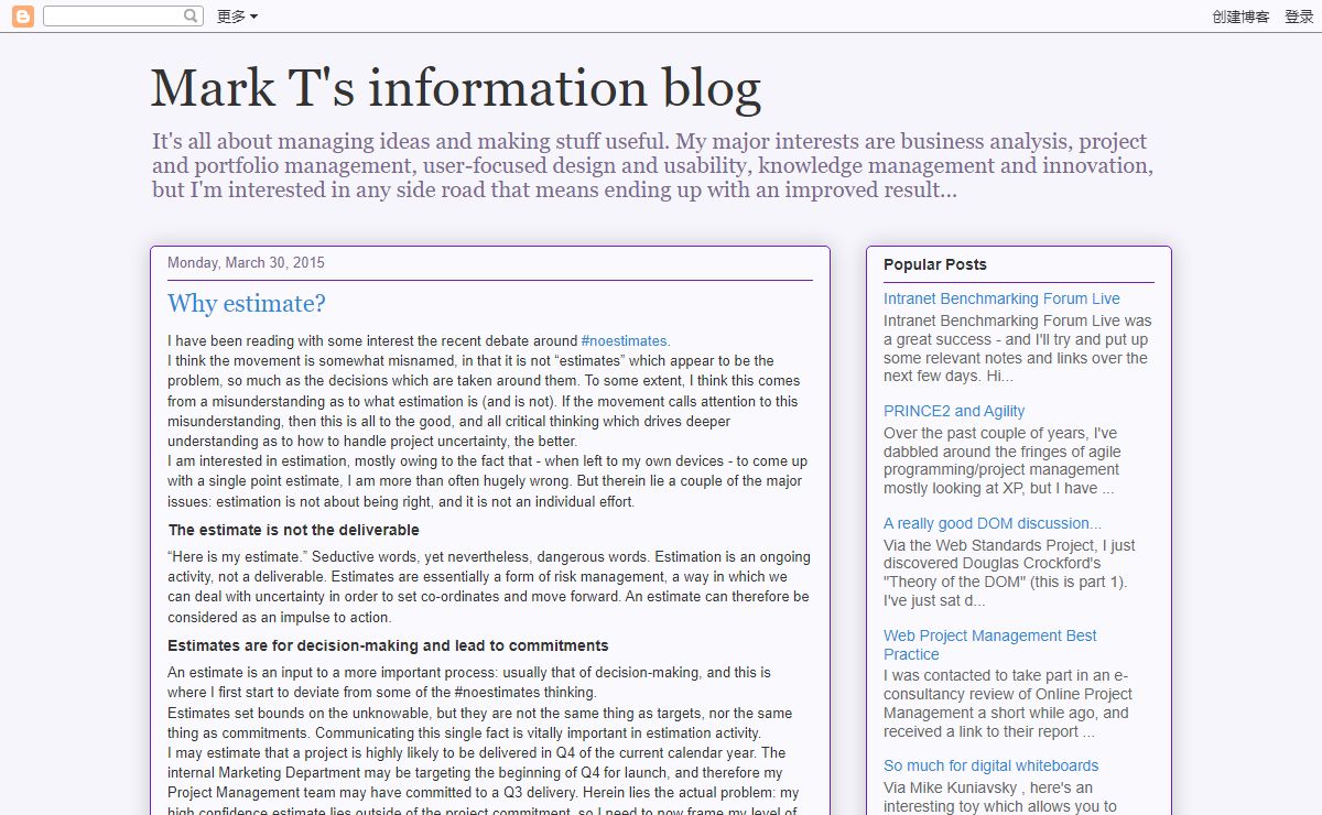 Mark T's information blog