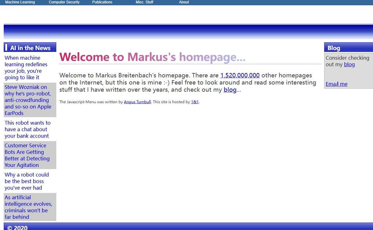 Homepage of Markus Breitenbach
