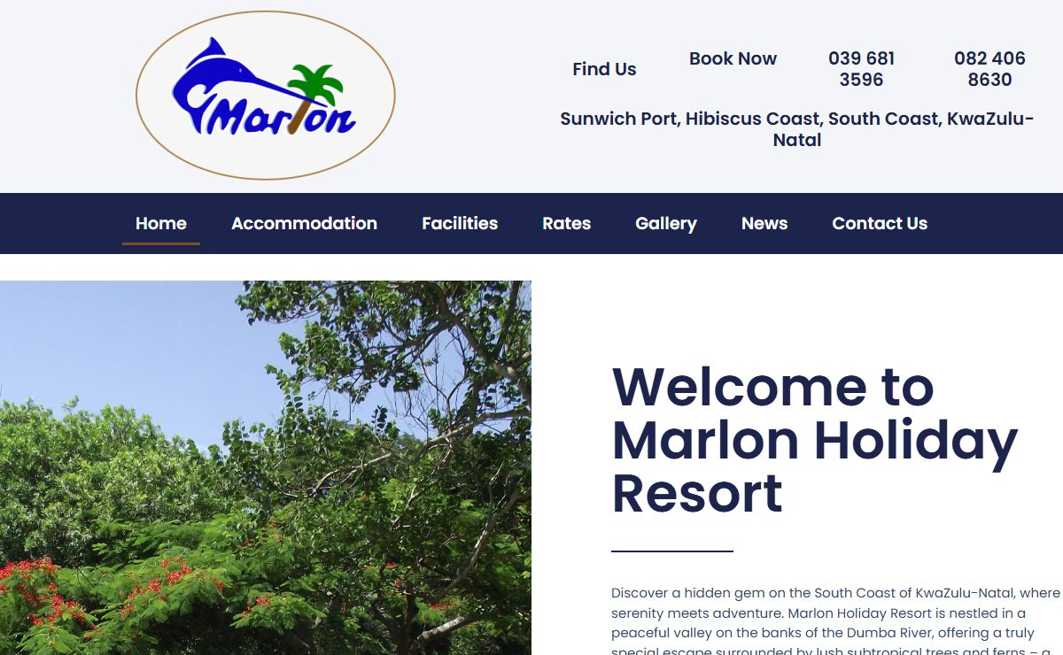 Marlon Holiday Resort, Sunwich Port, Hibiscus Coast, South Coast, KwaZulu-Natal Caravan Park, Holiday Resort, Camping, Campsites, Caravanning, Coastal Resort, Self Catering, Motorhome Sites