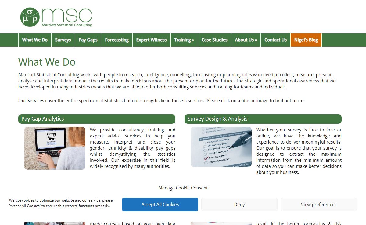 Marriott Stats – Statistical Consulting, Data Analysis and Expert Witness