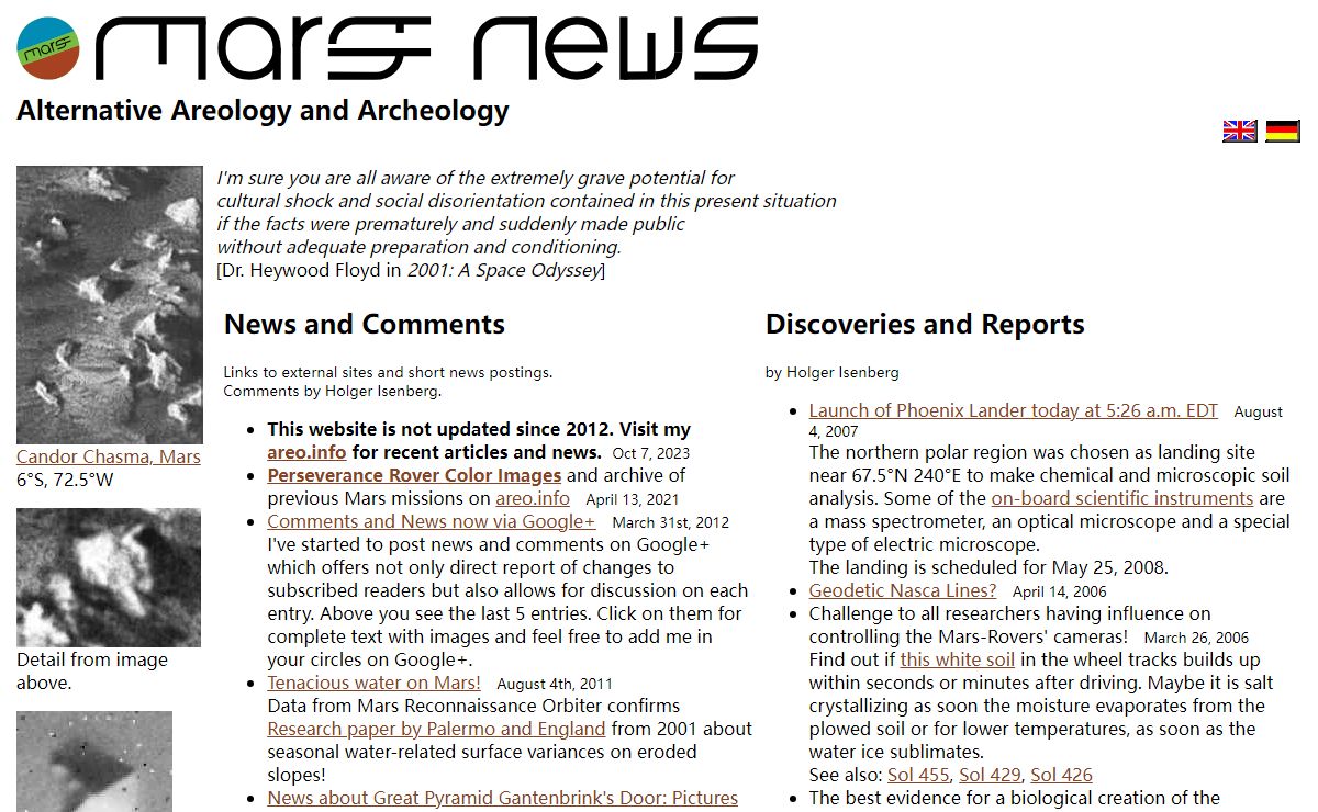 Holger Isenberg's Mars News