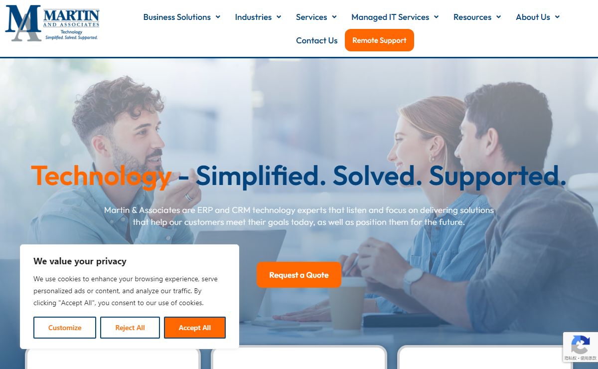 Martin and Associates – Technology Simplified. Solved. Supported.