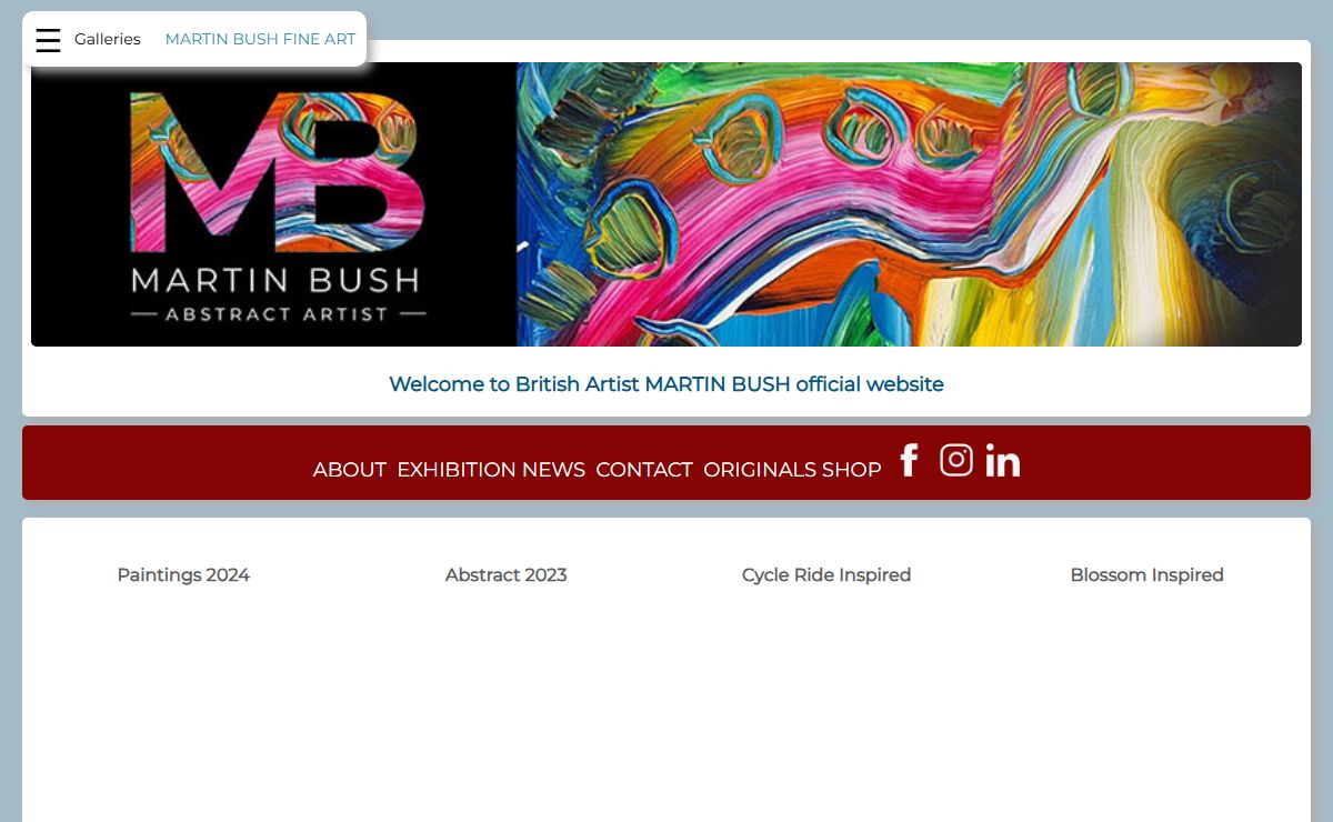 The official site of British Abstract Artist Martin Bush