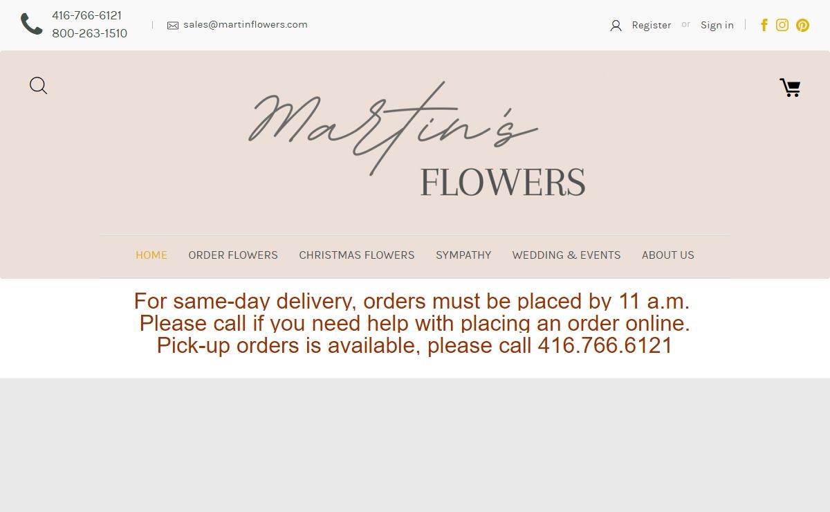 Flower Delivery Toronto ON - Toronto Florist - Martin's Flowers