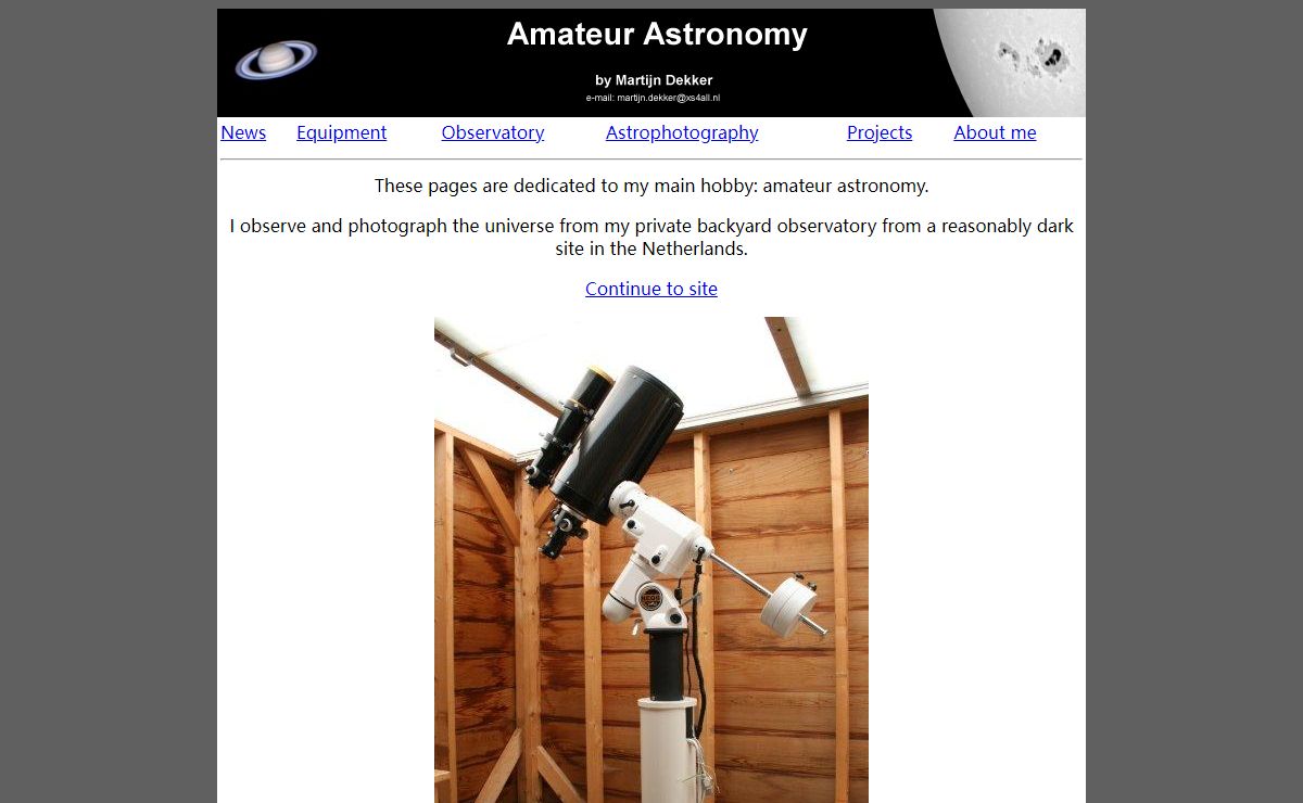 Martijn's astronomy pages