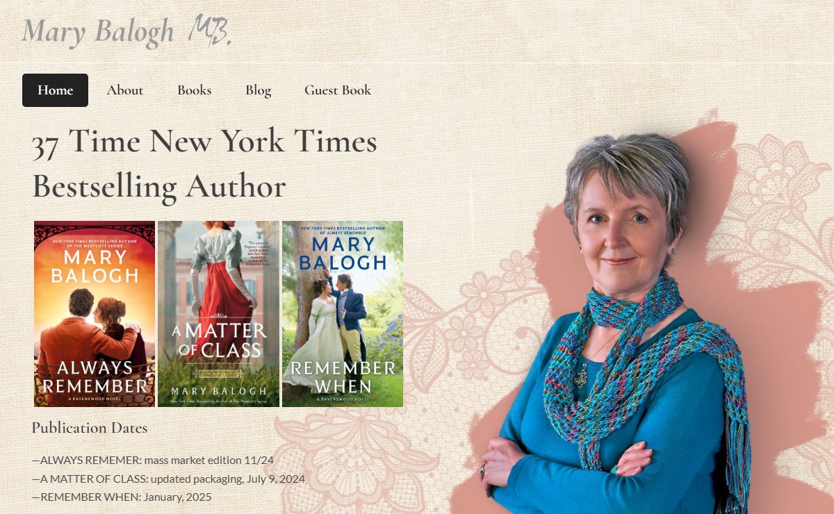 Mary Balogh | 35 Time New York Times Bestselling Author