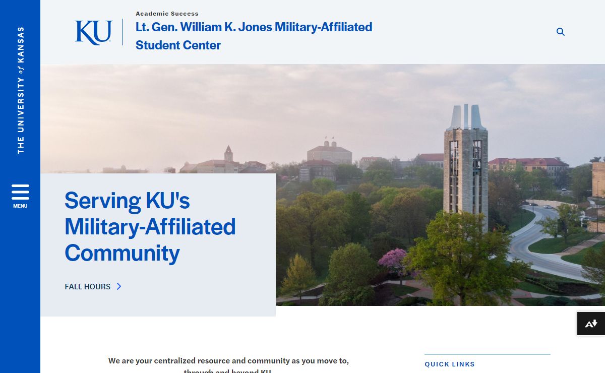 Lt. Gen. William K. Jones Military-Affiliated Student Center | Lt. Gen. William K. Jones Military-Affiliated Student Center