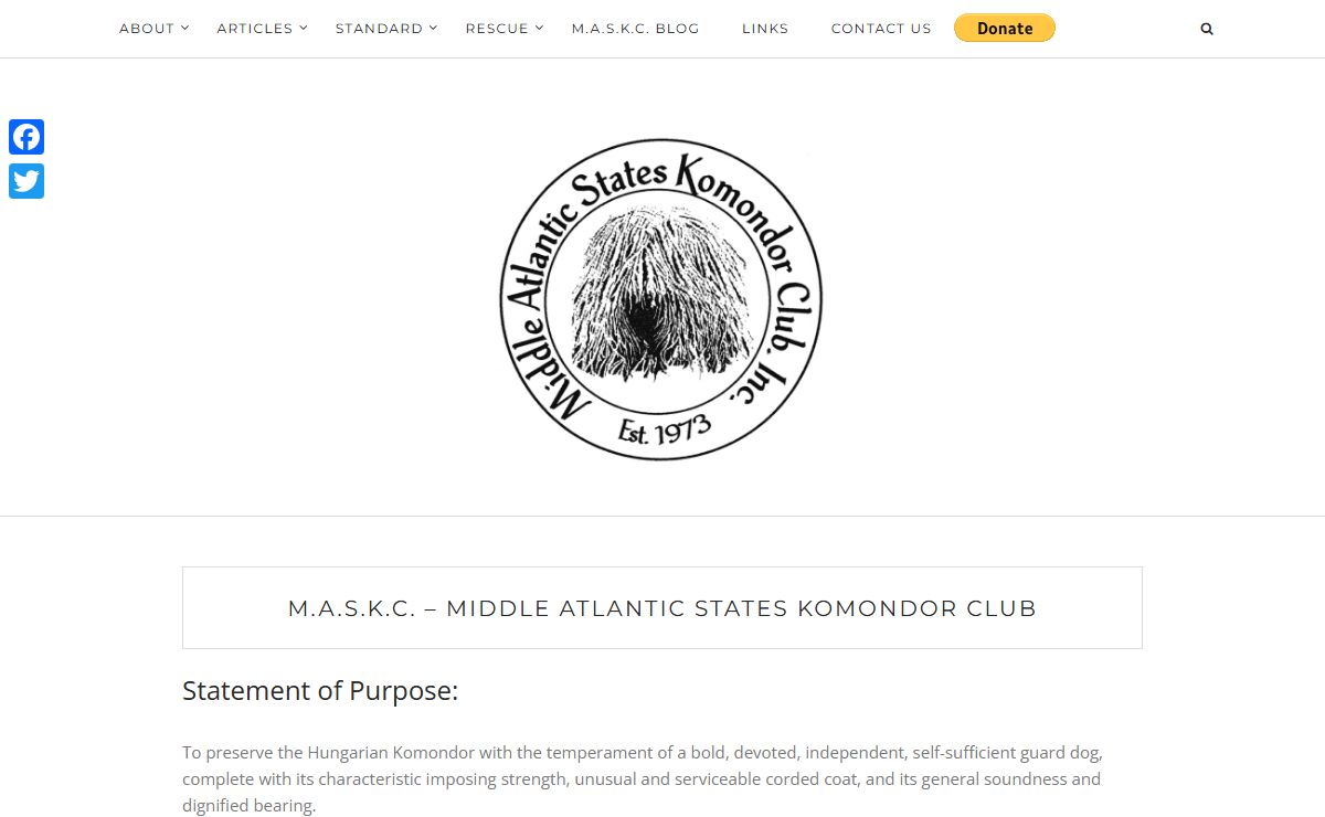 M.A.S.K.C. – Middle Atlantic States Komondor Club - Middle Atlantic States Komondor Club