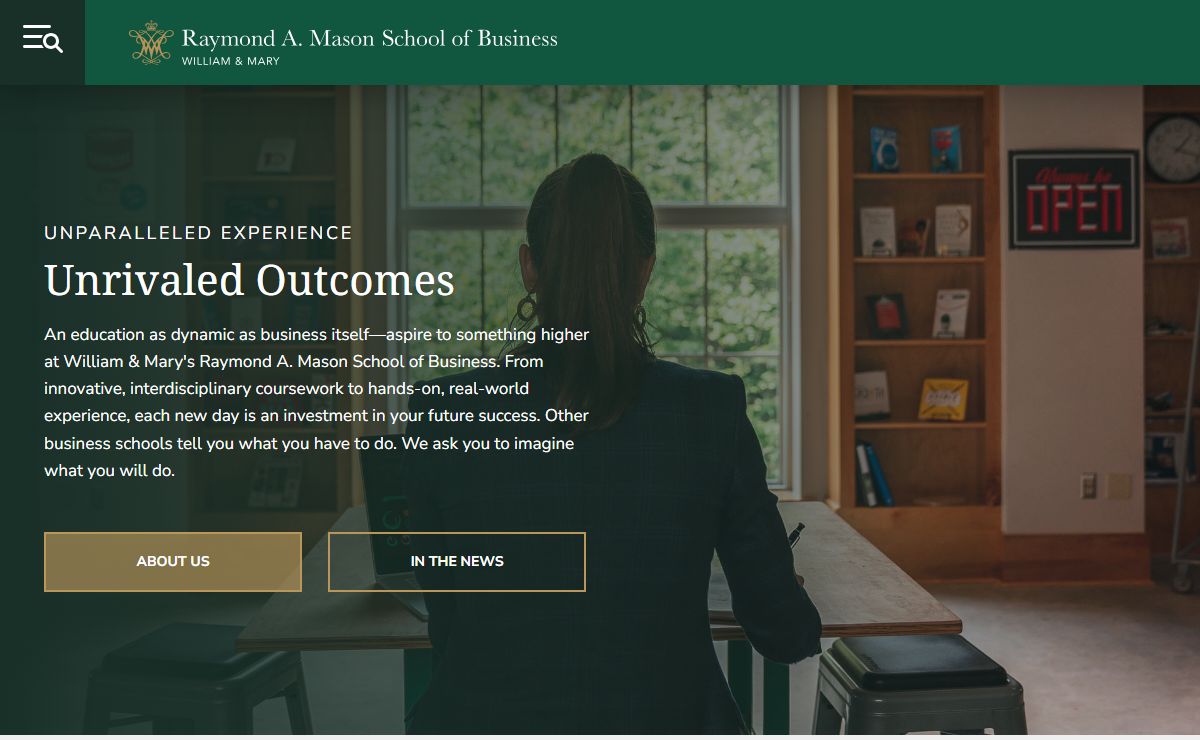 Raymond A. Mason School of Business: William & Mary | MBAs, One Year Masters, Undergraduate