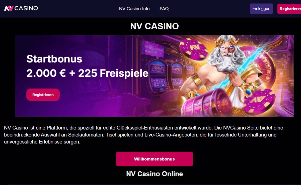 NV Casino – Offizieller Partner von NVCasino in Deutschland