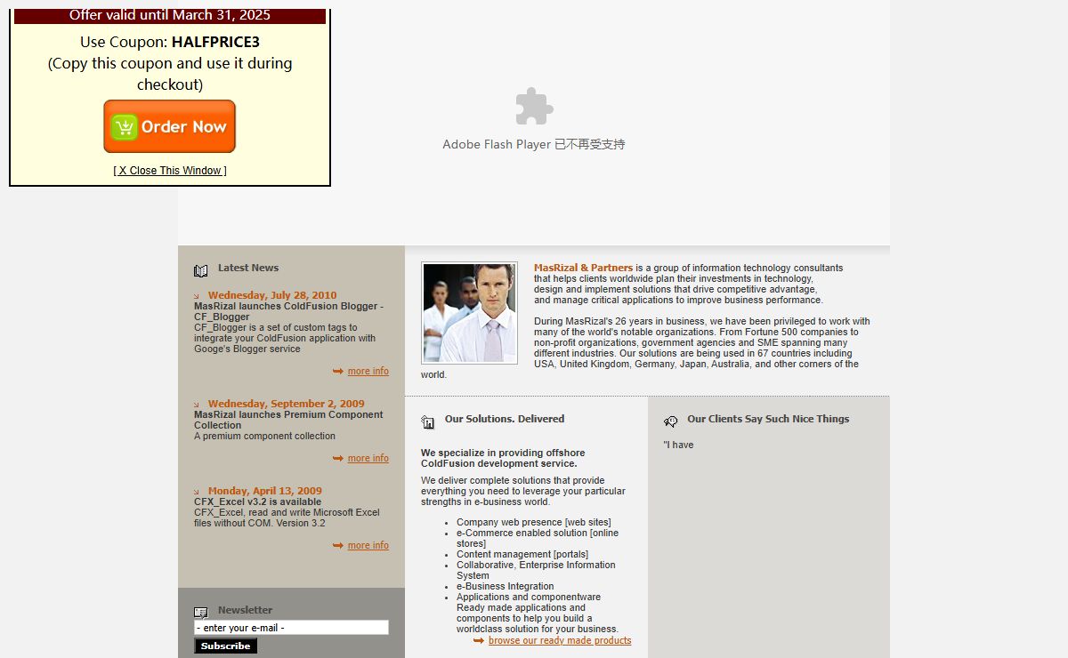 ColdFusion Developer. Outsource Development - MasRizal & Partners