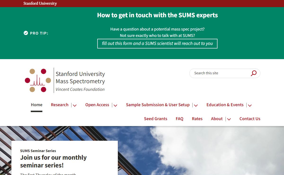 Stanford University Mass Spectrometry