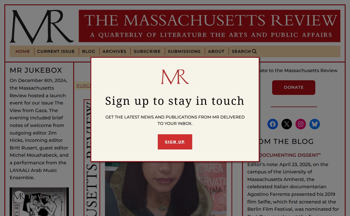 The Massachusetts Review - A quarterly of literature, the arts, and public affairs