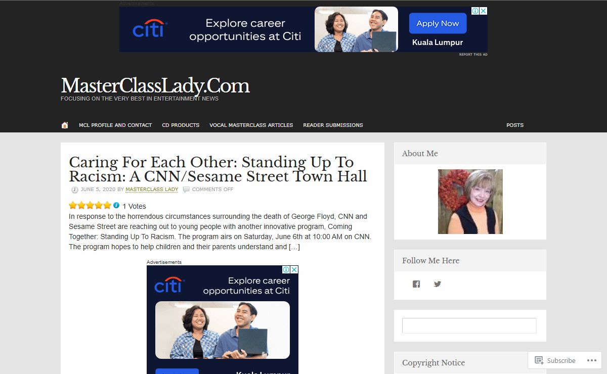 MasterClassLady.Com | Focusing On The Very Best In Entertainment News