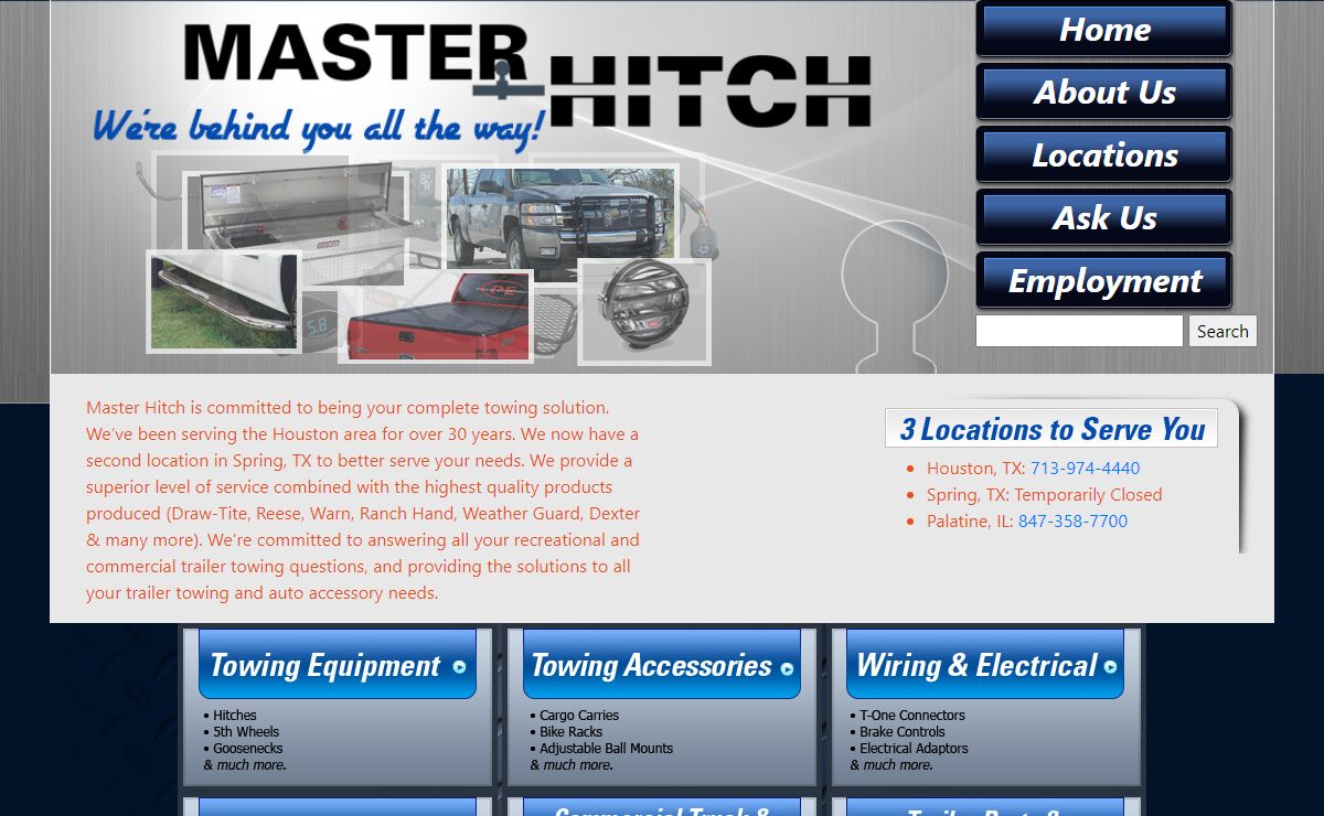 Master Hitch - Hitches, Bike Racks, Truck and SUV Accessories and more.