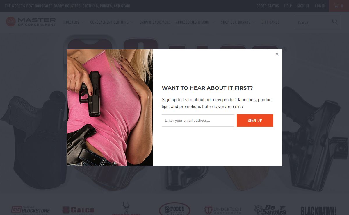 Shop for Holsters & Concealed Carry Clothing | Master of Concealment