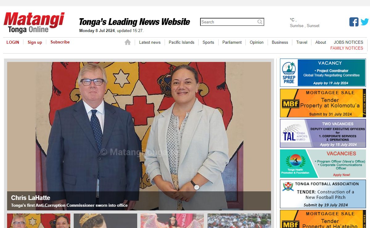 Matangi Tonga | Tonga's Leading News Website