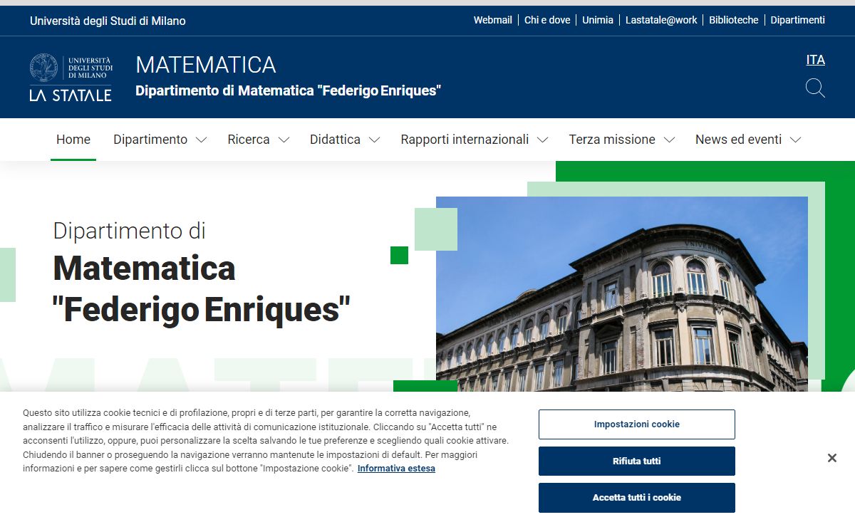 Home | Dipartimento di Matematica "Federigo Enriques"