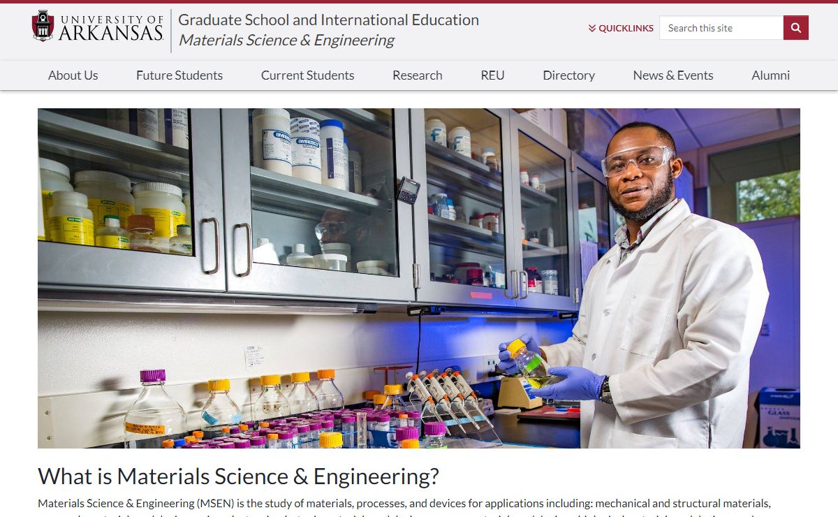 Materials Science & Engineering | Materials Science & Engineering | University of Arkansas