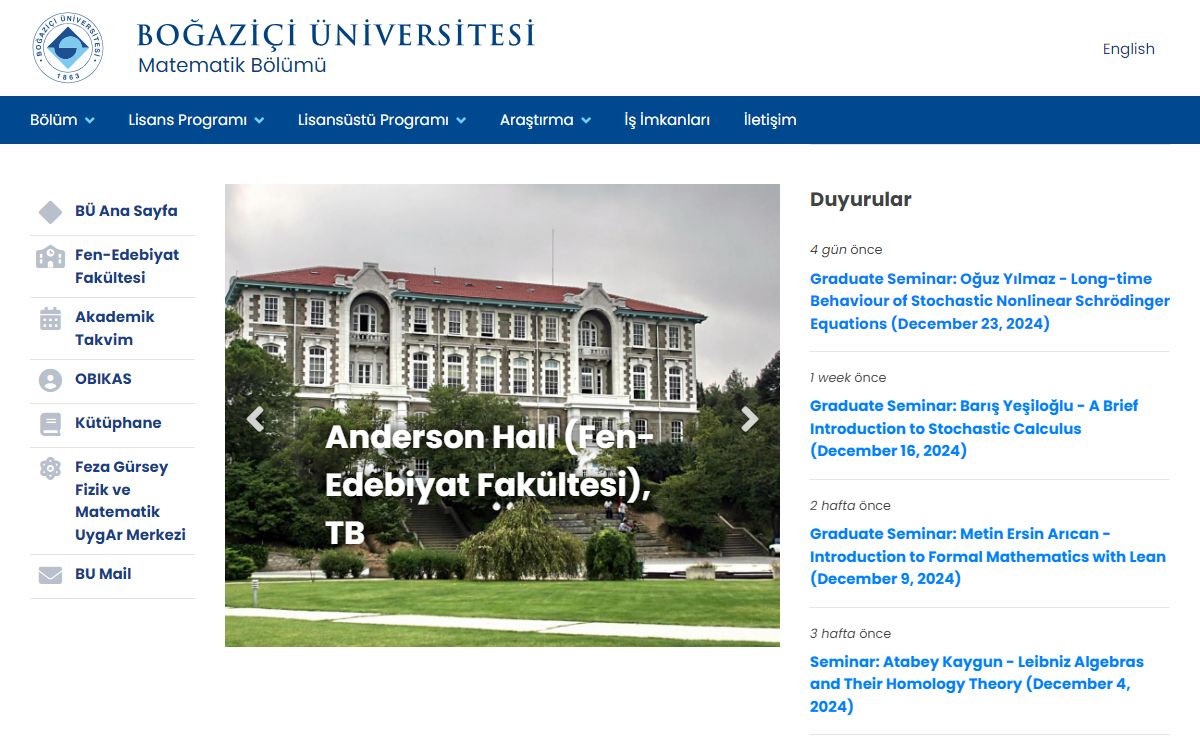 Matematik Bölümü