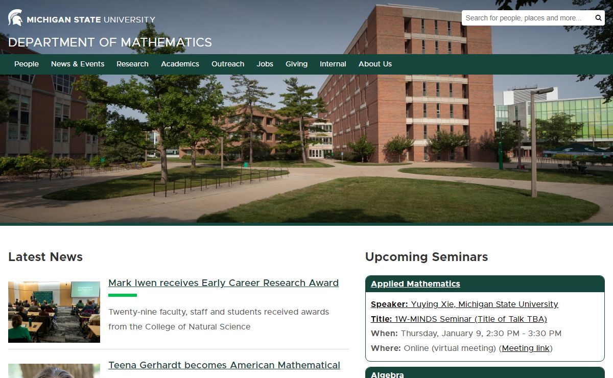 Department of Mathematics