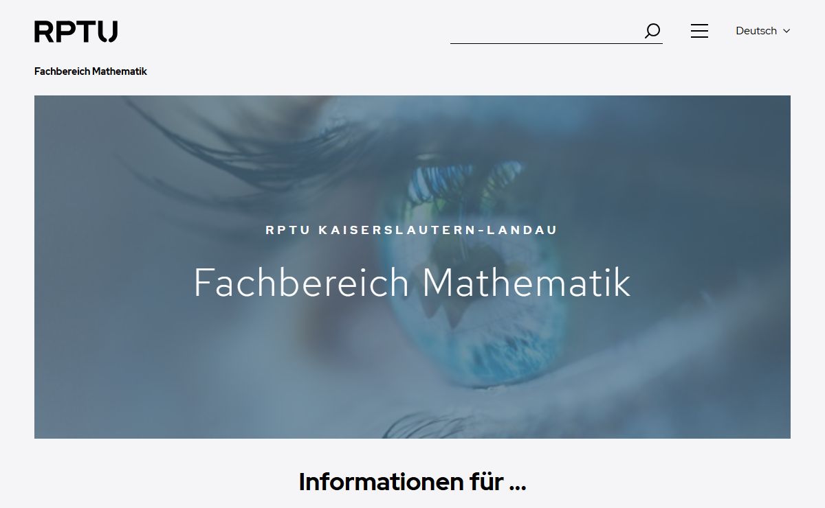 Fachbereich Mathematik - Fachbereich Mathematik (RPTU)