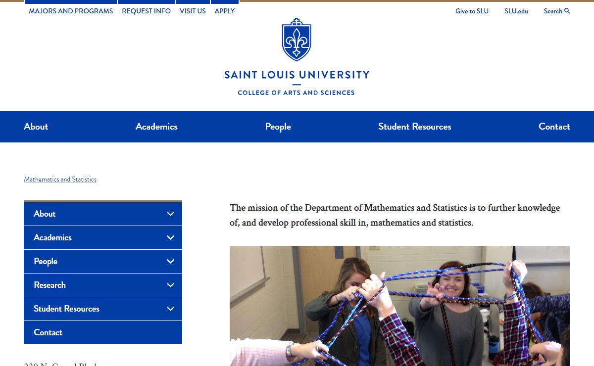 SLU Mathematics and Statistics : Department of Mathematics and Statistics