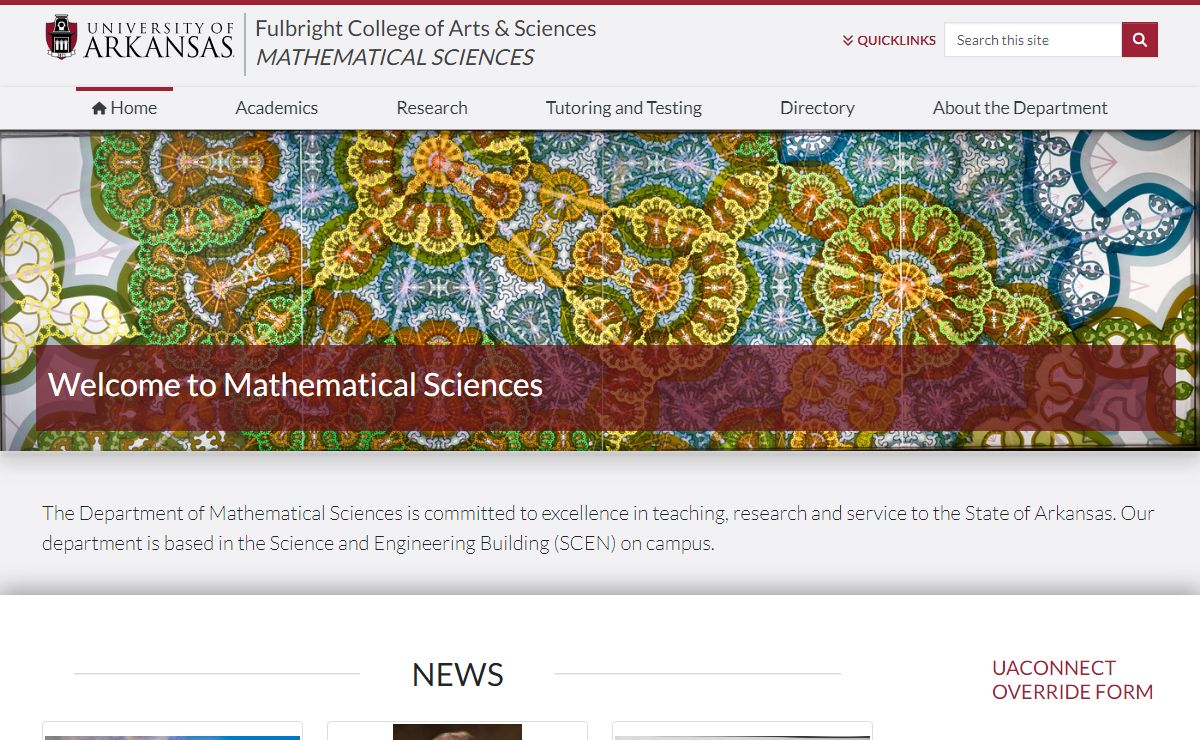 Mathematics | Mathematical Sciences | University of Arkansas