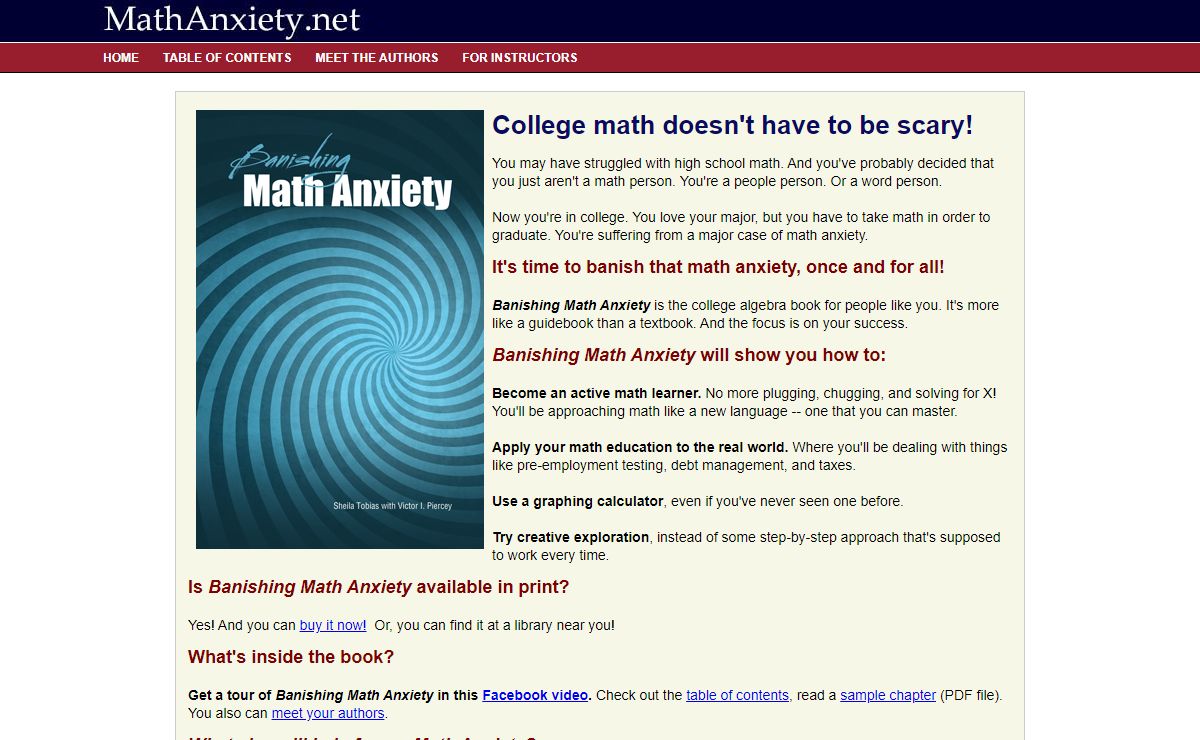 Math Anxiety Books by Sheila Tobias: Author, Consultant, and Speaker on Mathematics Education