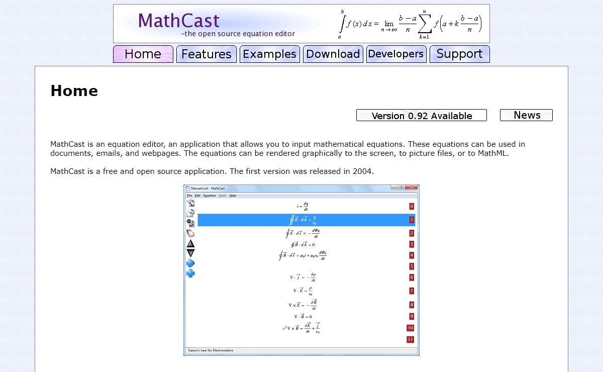 MathCast Home