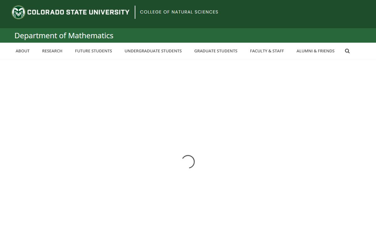 Department of Mathematics | CSU – Department of Mathematics at Colorado State University