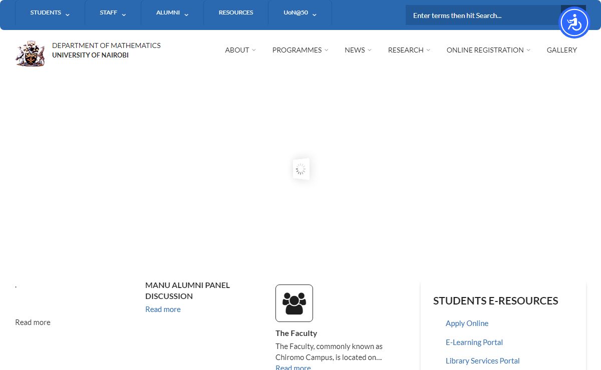 UoN | DEPARTMENT OF MATHEMATICS