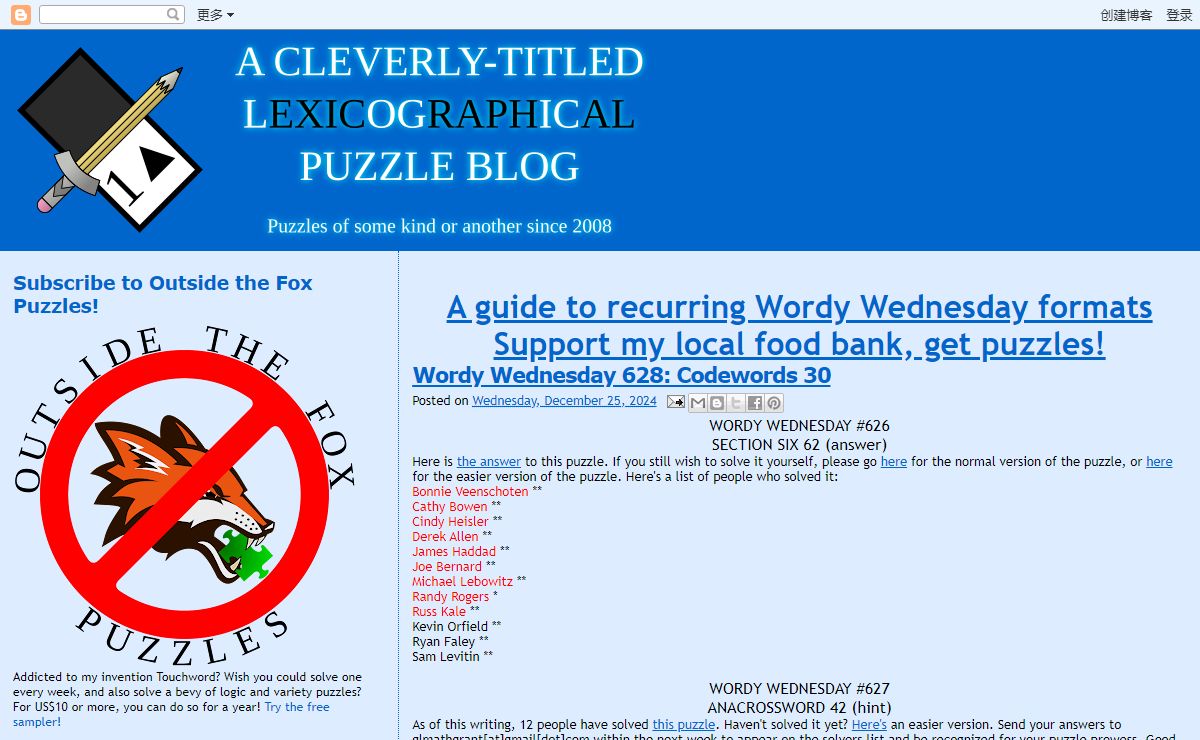 A Cleverly-Titled Logic Puzzle Blog