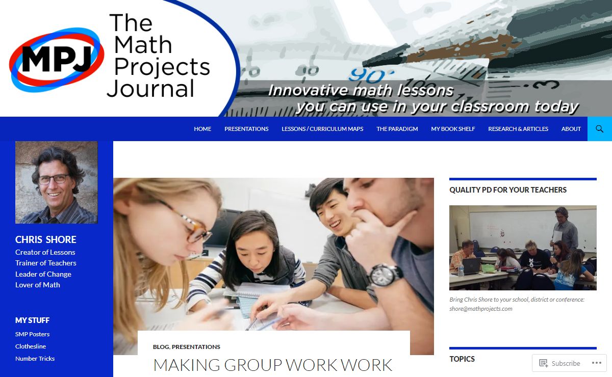 The Math Projects Journal | Innovative math lessons you can use in your classroom today