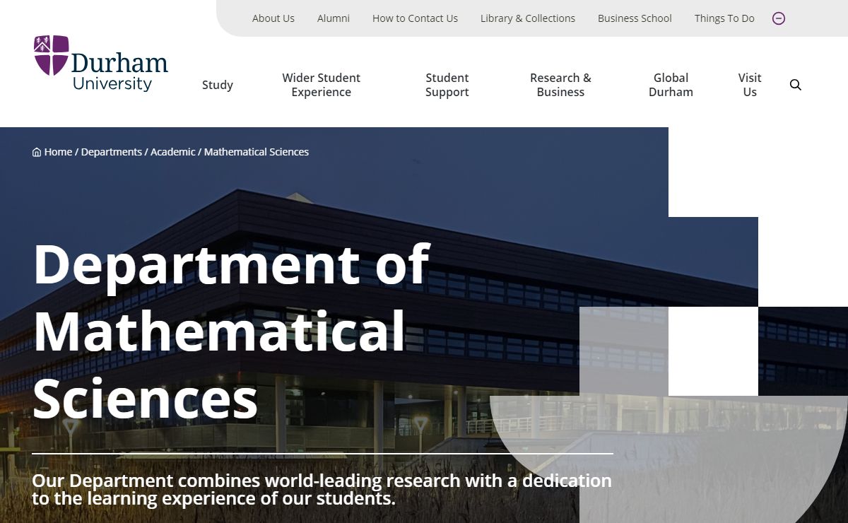 Mathematical Sciences - Durham University