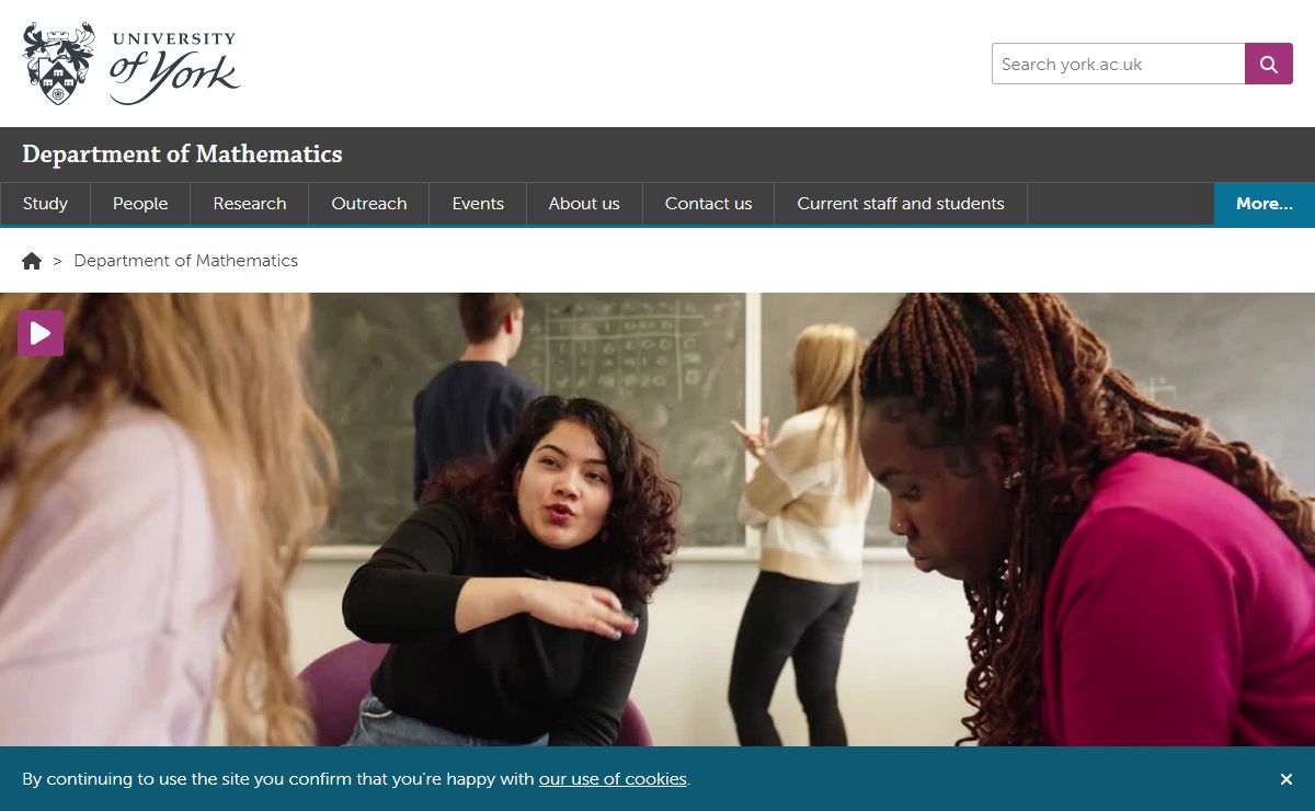 Department of Mathematics, University of York