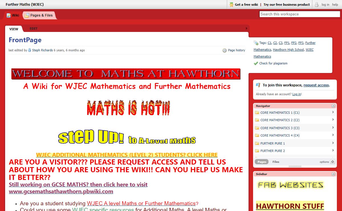 Further Maths (WJEC) / FrontPage